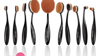 Docolor 10Pcs Oval Makeup Brushes Set|Face Foundation Kits...