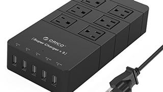 ORICO 6-Outlet Power Strip Surge Protector with 5-Port...
