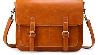 ECOSUSI Messenger Bag PU Leather Laptop Briefcase 14 inch...
