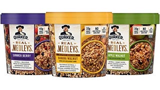 Quaker Real Medleys Oatmeal+, 3 Flavor Variety Pack, Oatmeal...