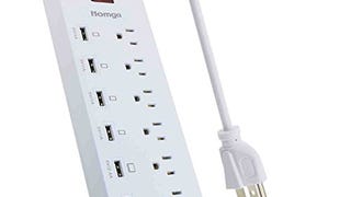 Power Strip, 3-Outlet Power Strip 6ft Cord Charging Station...