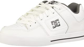 DC Men's Pure Casual Low Top Skate Shoe, White/Battleship/...