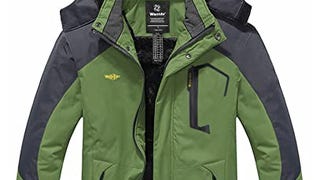 Wantdo Men's Waterproof Mountain Jacket Fleece Windproof...