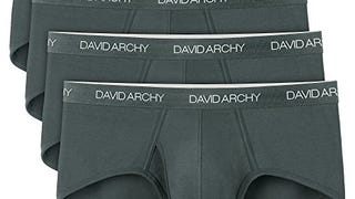 DAVID ARCHY Men's 4 Pack Soft Cotton Full Cut Briefs with...