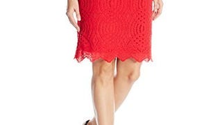 Calvin Klein Women's Lace Pencil Skirt, Rouge,