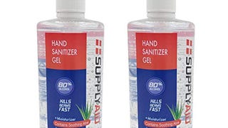 SupplyAID 80% Alcohol Hand Sanitizer Gel w/Soothing Aloe...