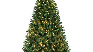 Yaheetech 7.5ft Pre-lit Spruce Artificial Hinged Christmas...