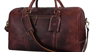 Leather Travel Duffle Bag | Gym Sports Bag Airplane Luggage...