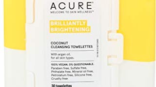 Acure Brilliantly Brightening Coconut Towelettes, 30