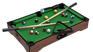 Mini Tabletop Pool Set- Billiards Game Includes Game Balls,...