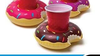 BigMouth Inc. Inflatable Donut Drink Holder Float, 3-pack,...