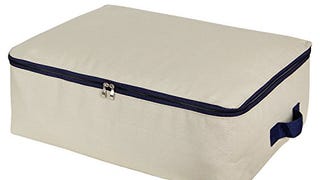 Lifewit Cotton Canvas Foldable Under Bed Storage Bags for...