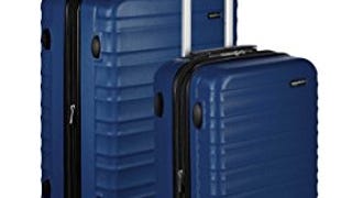 Amazon Basics 2-Piece Set Hardside Spinner, Navy