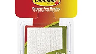Command Large Picture-Hanging Strips, White, 12-