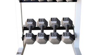 CAP Barbell Solid Hex Dumbbell Set with Rack (150 Pound)...