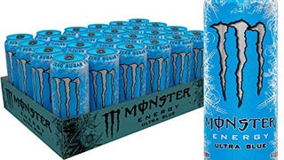 Monster Energy Ultra Blue, Sugar Free Energy Drink, 16...