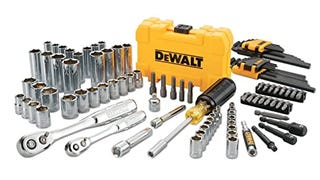 DEWALT Mechanics Tools Kit and Socket Set, 1/4" & 3/8" Drive,...