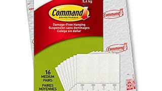 Command Picture Hanging Strips, Medium, White, Holds up...