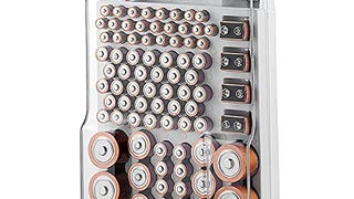 The Battery Organizer and Tester with Cover, Battery Storage...
