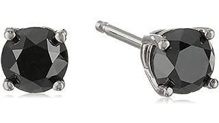 Vir Jewels 1/2 cttw Black Diamond Stud Earrings 14K White...