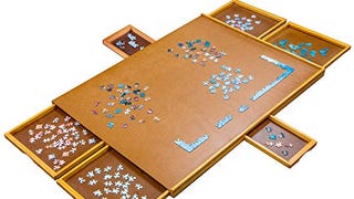 Jumbl 1500-Piece Puzzle Board | 27” x 35” Wooden Jigsaw...