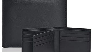 Black Wallets for Men Front Pocet RFID Slim Minimalist...