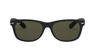 Ray-Ban RB2132 New Wayfarer Square Sunglasses, Rubber Black/...