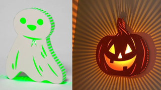 Backlit LED Flickering or Steady-on Halloween Lighted Decor