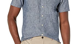 Goodthreads Men's Slim-Fit Short-Sleeve Chambray Shirt,...