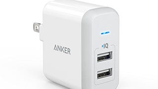Anker 2-Port 24W USB Wall Charger PowerPort 2 with PowerIQ...
