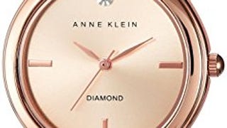 Anne Klein Women's AK/2626RGRG Diamond-Accented Dial Rose...
