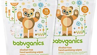 Babyganics Alcohol-Free Hand Sanitizer Wipes, Mandarin,...