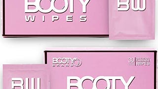 BOOTY WIPES for Women - 60 Individually Wrapped Flushable...