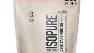 Isopure Unflavored Whey Isolate Protein Powder, with Vitamin...