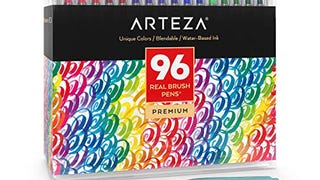 Arteza Real Brush Pens, 96 Paint Markers with Flexible...