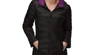 Fila Women's Channel Puffer Jacket, Black/Purple,