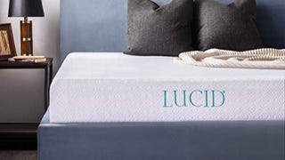 LUCID 10 Inch 2019 Gel Memory Foam Mattress - Medium Firm...