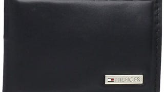 Tommy Hilfiger Men's Slim Front Pocket Wallet, Black, One...