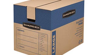 Bankers Box SmoothMove Prime Moving Boxes, Large 6 pack...