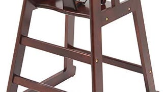 Winco CHH-103 Unassembled Wooden High Chair, Mahogany,...