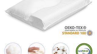LANGRIA Memory Foam and Fiber Bed Pillow with Soft Medium...