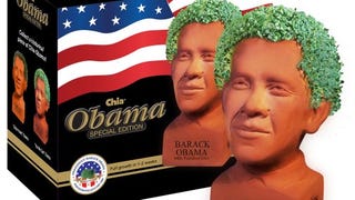 Chia Pet Obama with Seed Pack, Decorative Pottery Planter,...