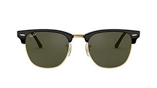 Ray-Ban Men Square Sunglasses Black Frame Green Lens...