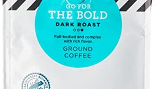 AmazonFresh Go For The Bold Ground Coffee, Dark Roast, 12...