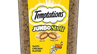 TEMPTATIONS Jumbo Stuff Crunchy and Soft Cat Treats, Tasty...