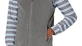 Amazon Essentials Men's Full-Zip Polar Fleece Vest, Charcoal...