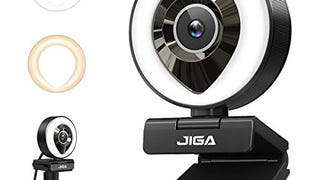 JIGA Streaming Webcam with Dual Microphone 1080P Adjustable...