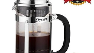 Decen French Press Coffee and Tea Maker, 1 Liter, 8...