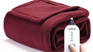 Sunbeam Royal Ultra Cabernet Heated Personal Throw / Blanket,...