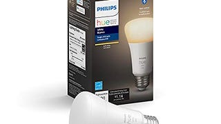 Philips Hue White A19 Single LED Smart Bulb Works with...